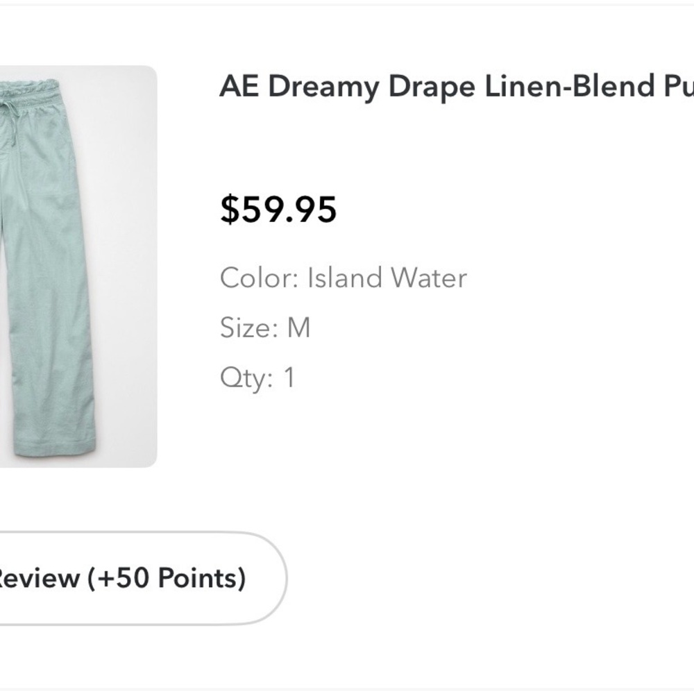 AE Dreamy Drape Linen-Blend pants - Picture 3 of 3